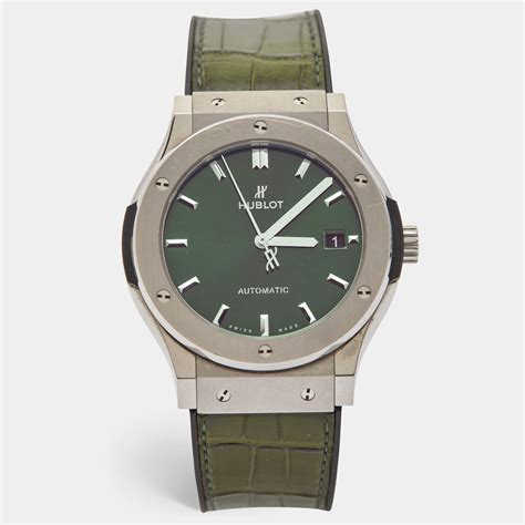 hublot c78074 511.nx.8970.lr green|Classic Fusion Titanium Green 45 mm .